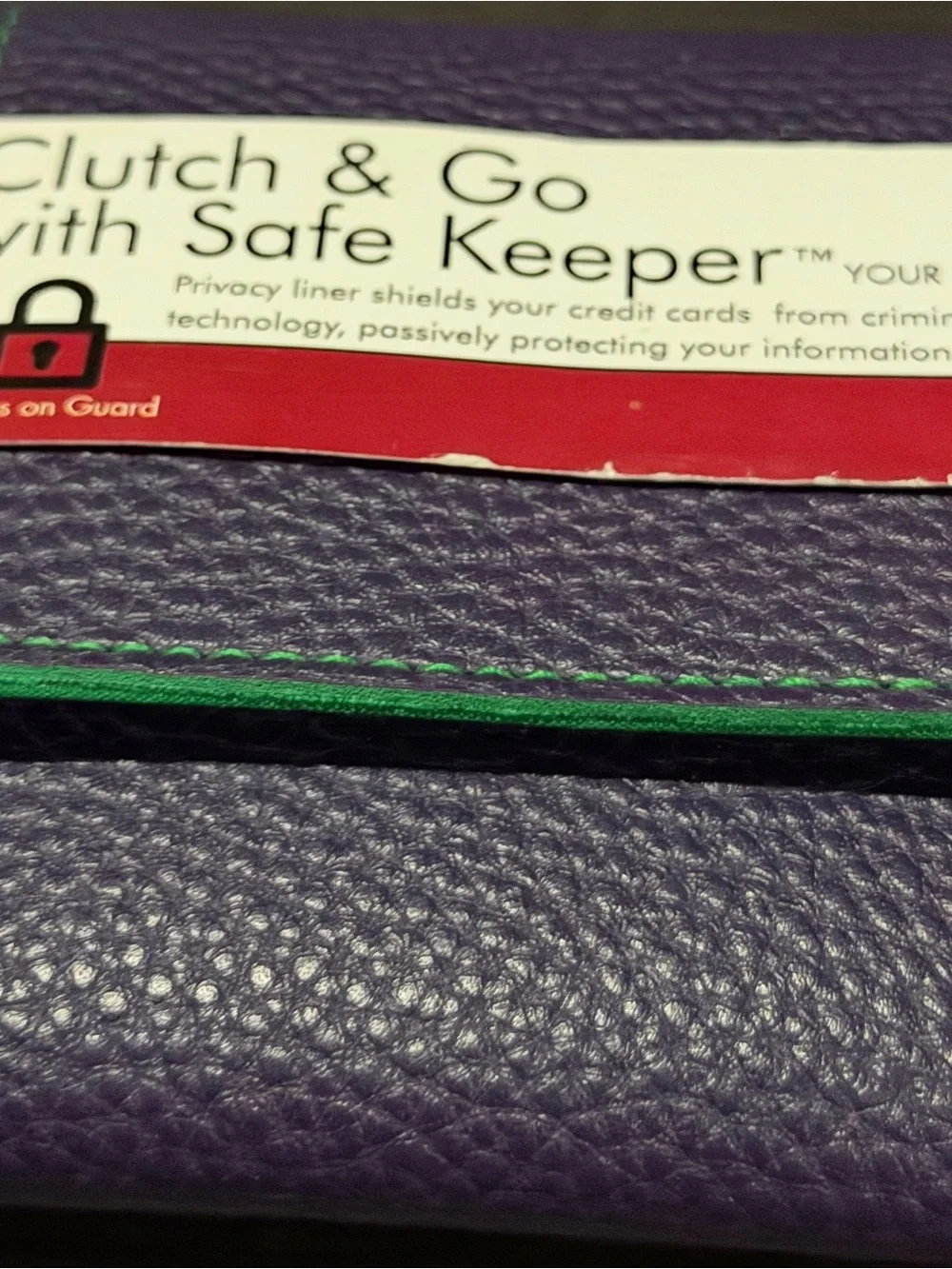 NWT vintage Mundi clutch and go wallet with safe keeper